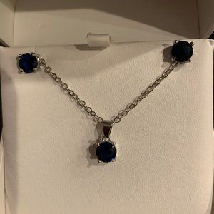 Effy Sapphire Necklace and Earrings - New in Box